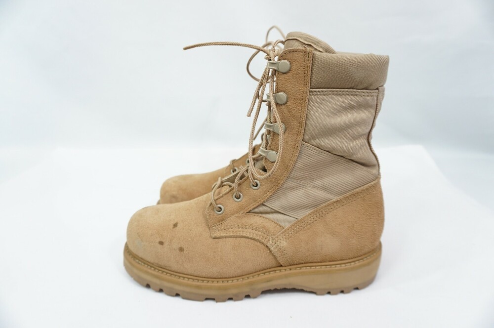 UFCW Military Boots Steel Toe Vibram Mondo PT Suede Leather 8430 Men 6.5 R USA
